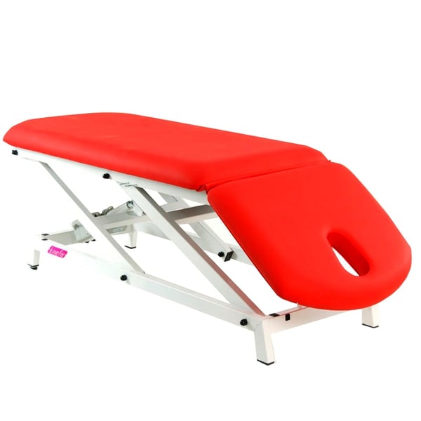 Camilla hidráulica Kinefis Opportunity: estructura de dos cuerpos, regulable en altura y con respaldo reclinable en negativo